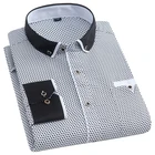 рубашки для мужчин белая рубашка Рубашки с длинным рукавом мужская рубашка Рубашка Aoliwen Мужская в горошек, модная блуза с длинным рукавом и воротником-стойкой, с блокировкой цвета, 2021