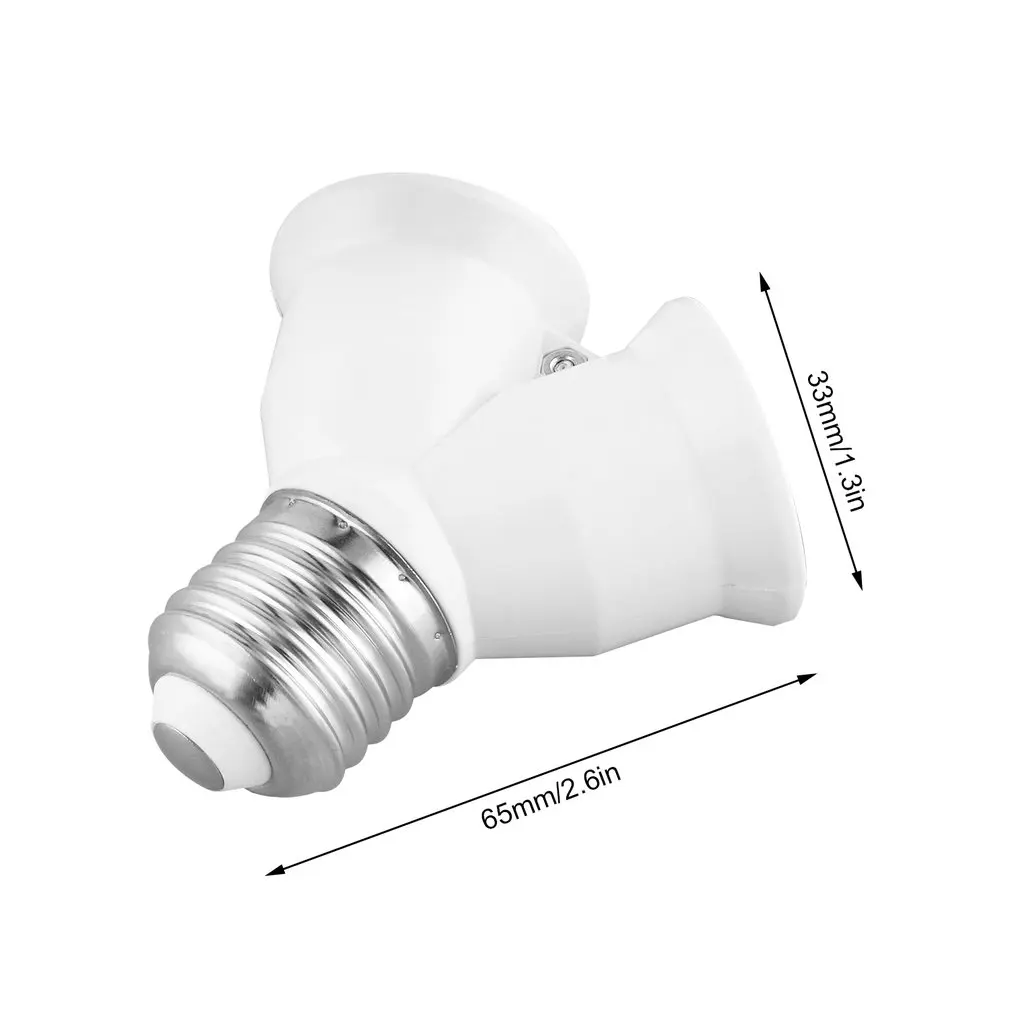

E27 to 2 E27 LED halogen Y Shape Light Lamp Bulb Splitter Adapter Converter DSD666