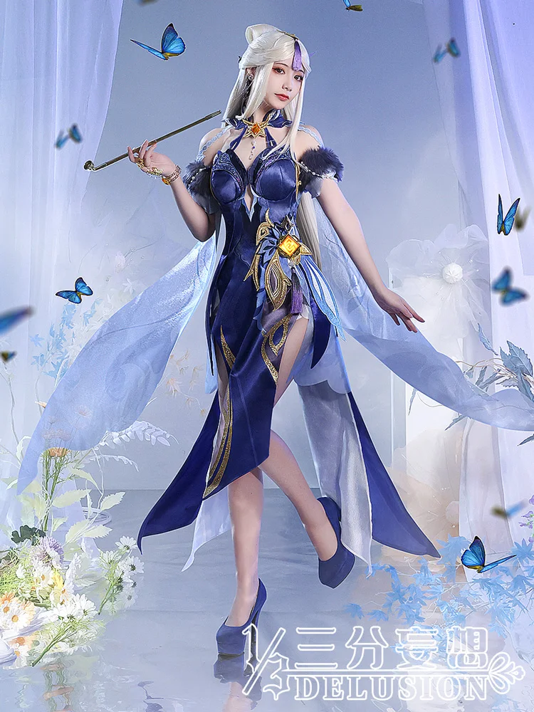 

Аниме Genshin Impact Game Ningguang, новое платье для вечевечерние, великолепное женское платье на Хэллоуин, бесплатная доставка 2022