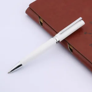Элегантная металлическая шариковая ручка белая живопись 0,7 мм стержни шариковые ручки для канцелярских принадлежностей офисные принадлежности