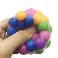 squeeze ball toy dna colorful beads relieve stress hand exercise tool for kids adults random color