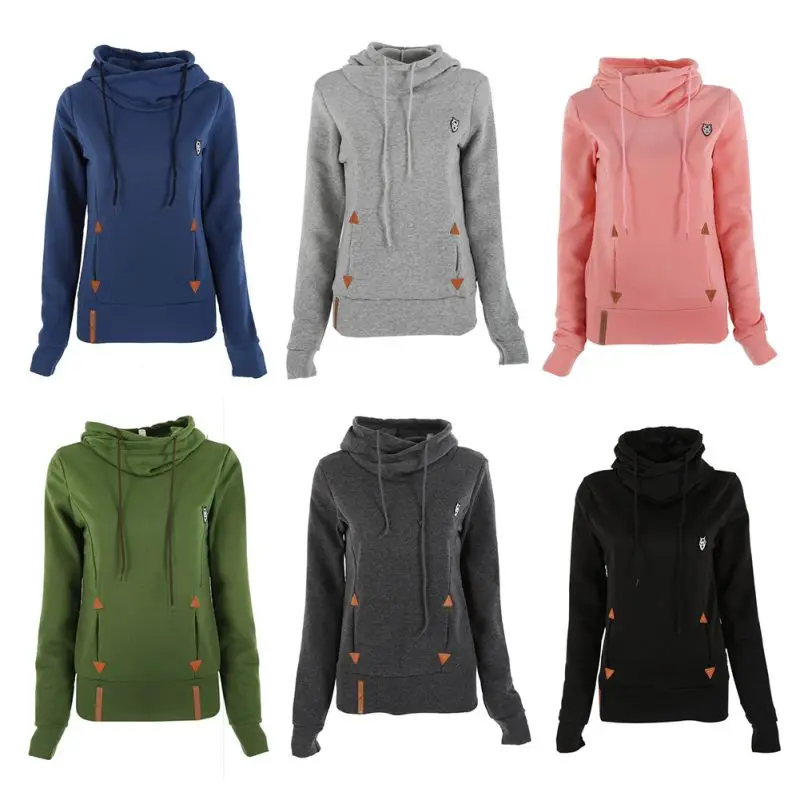 Женские толстовки с капюшоном теплые толстые свитшоты повседневное однотонное