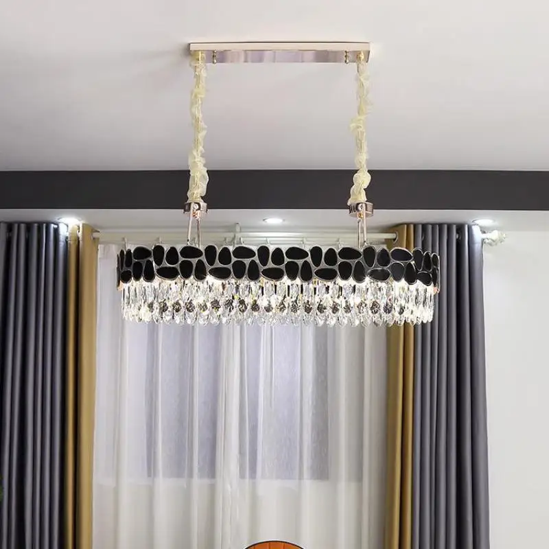 Свадебные украшения прямоугольная хрустальная люстра Светодиодные хрустальные