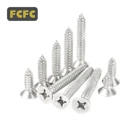 fcfc 304 stainless steel cross phillips flat countersunk head self tapping screw m4 micro small