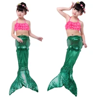 halloween mermaid tails top shorts garland hat swimsuit bathing suits dress birthday party children for swimming