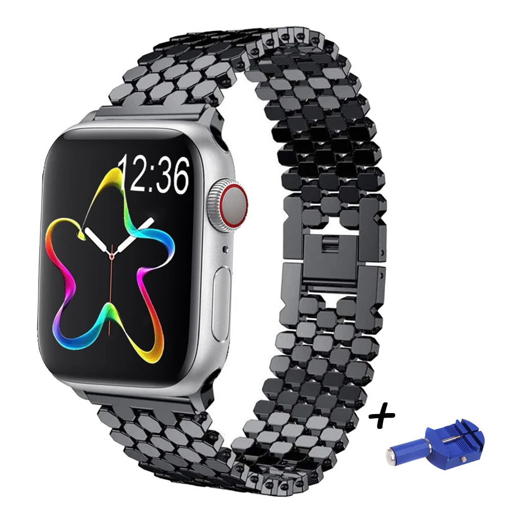 

Ремешок для Apple watch band 44 мм 40 мм iwatch 42 мм 38 мм, металлический браслет из нержавеющей стали для apple watch 5 4 3