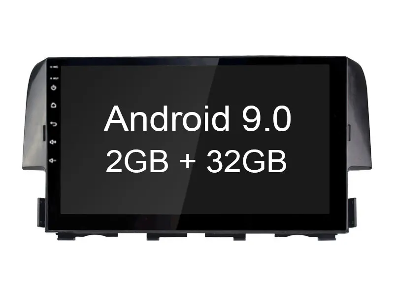 2GB RAM 32GB ROM Besina 10,1 дюймов Android 9,0 Автомагнитола для Honda Civic мультимедийный плеер gps навигация 2G+ 32G стерео wifi RDS видео - Цвет: 2GB RAM 32GB ROM