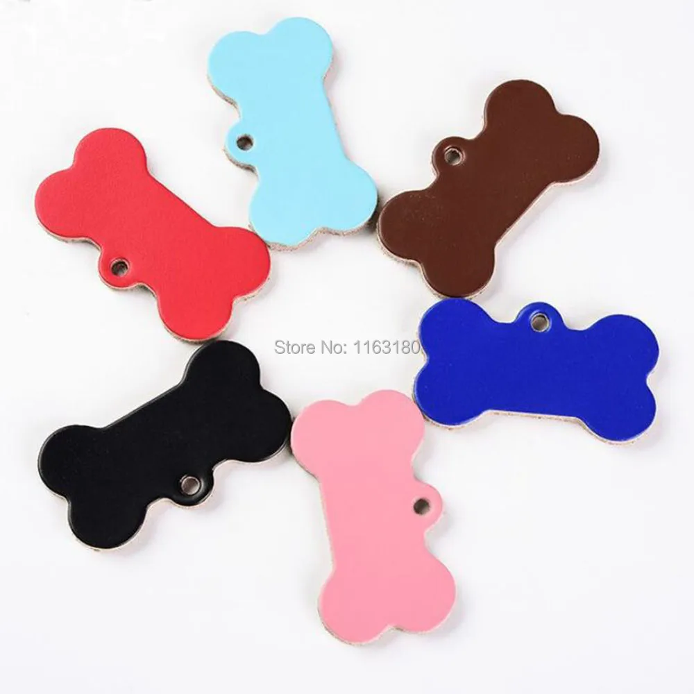 

10pcs/lot Personalized Customized Name Address Leather Dog ID Tags Cat Puppy Pet Accessories