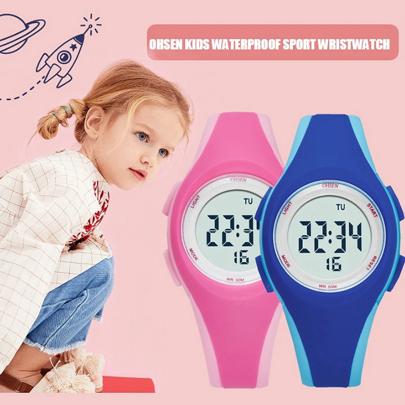 Fashion Children Watch Waterproof Cute Sports Electronic Clock LED Alarm Watch Boy Girl Gifts Kids Digital Watches Relojes