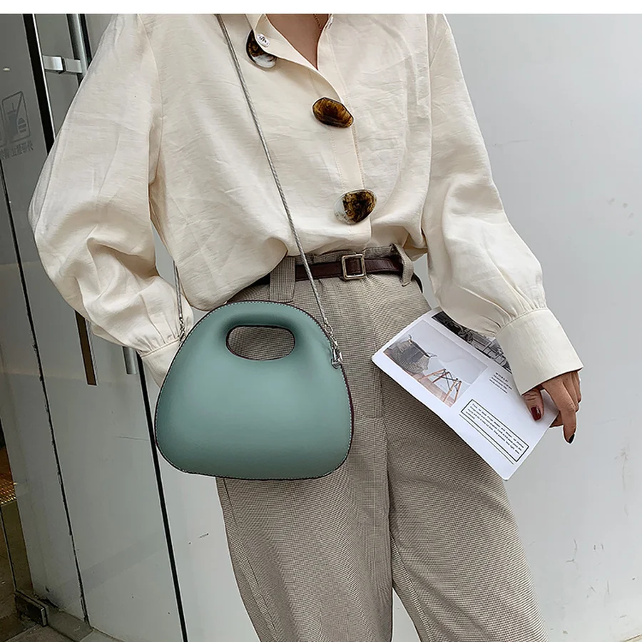 Повседневные Женские однотонные круглые сумки с ручкой сверху женские ручные