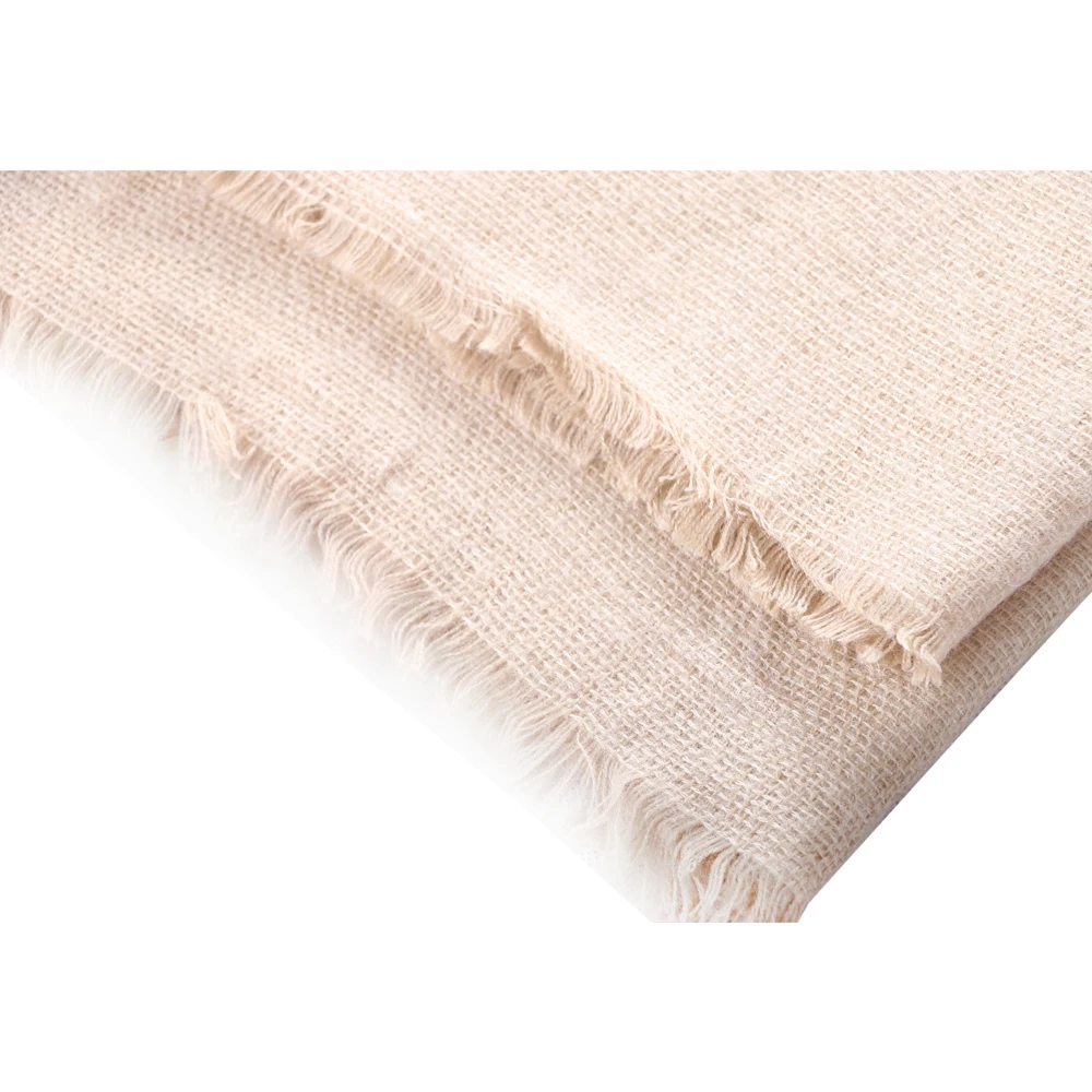 Модный кашемировый шарф-одеяло зимний шарф в клетку из пашмины бежевого цвета