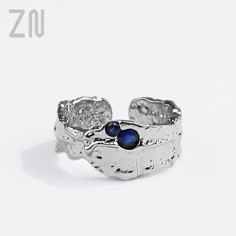 

ZN Hip Hop Adjustable Opening Finger Ring Fashion Jewelry Gifts Creativity Design Personality Irregular Geometry Rings Women Men