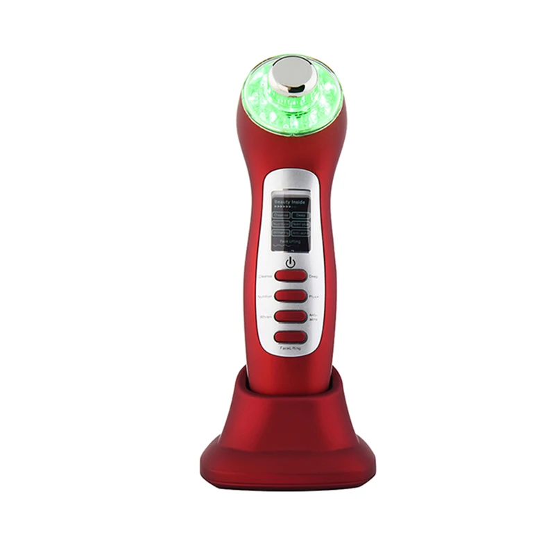 Beste Multifunctionele 7 In 1 Ultrasone Led Schoonheid Huid Apparaat Lichttherapie Facial Massager Voor Gezicht Schoonheid Hskin Zorg