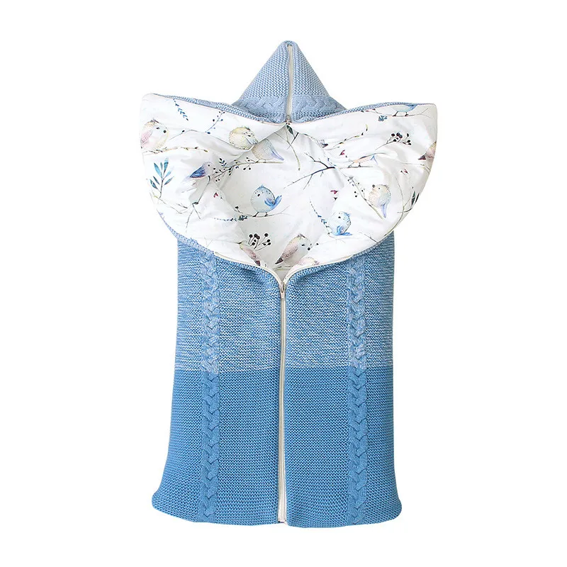 Newborn Winter Swaddle Infant Thicken Anti-kick Sleeping Bag Baby Autumn Winter Envelope Zipper Sleeping Bag Kids Blanket Quilt