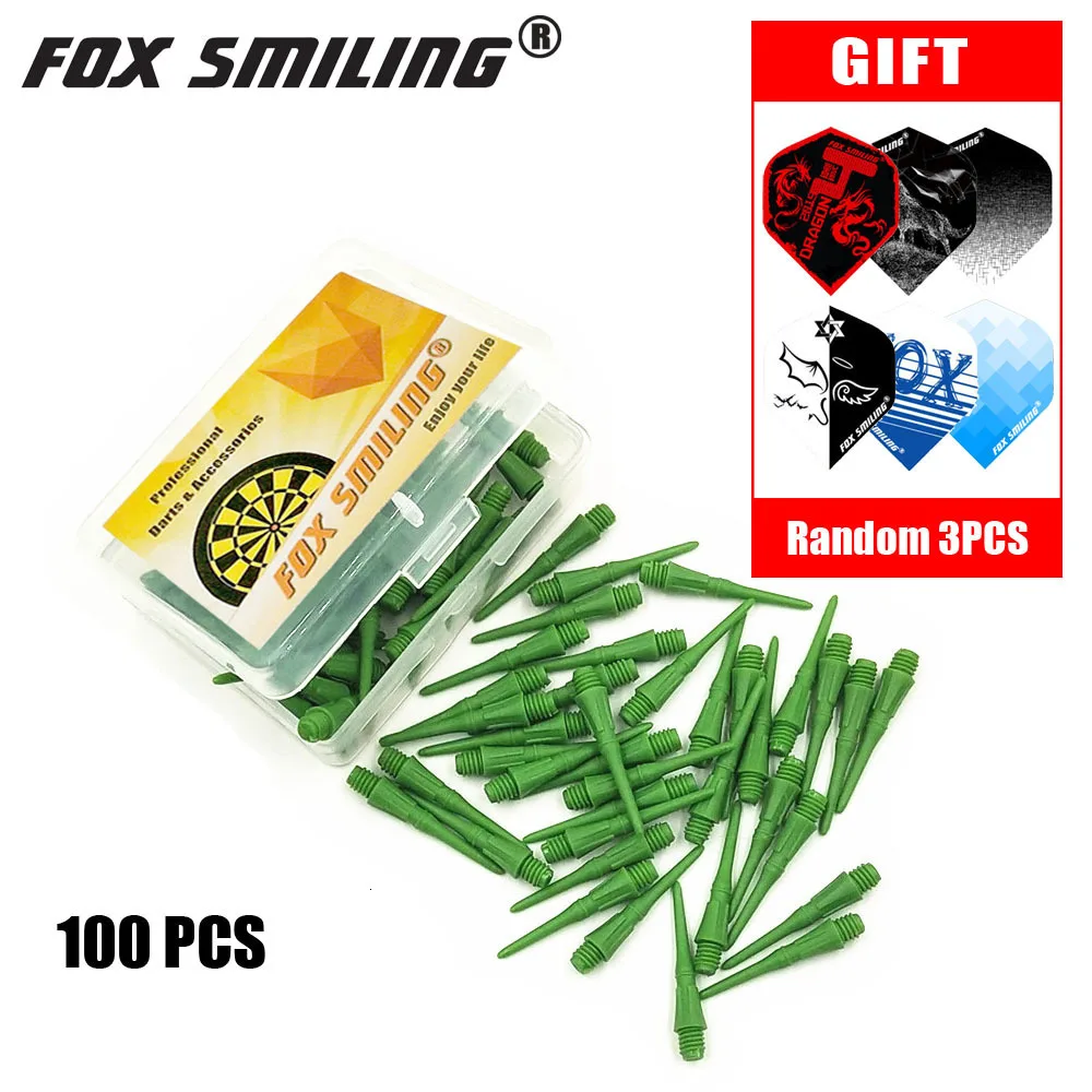 Fox Smiling 100 шт./компл. электронный Дротика s наконечник 2BA/6 мм паз с фокусным расстоянием 25 мм мягкий наконечник Дротика с Чехол посылка