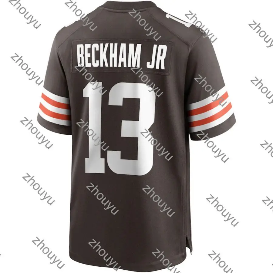 

Футболка с вышивкой под заказ для мужчин, женщин, мужчин, детей, молодежи, одилл Бекхэм младший коричневый Браунс