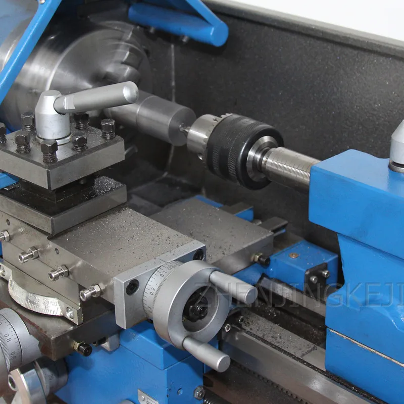 220V Small Lathe Home Machine Tool Brushless Motor Stepless Speed Control Lathe Multifunctional Metal Desktop Machine DIY Device