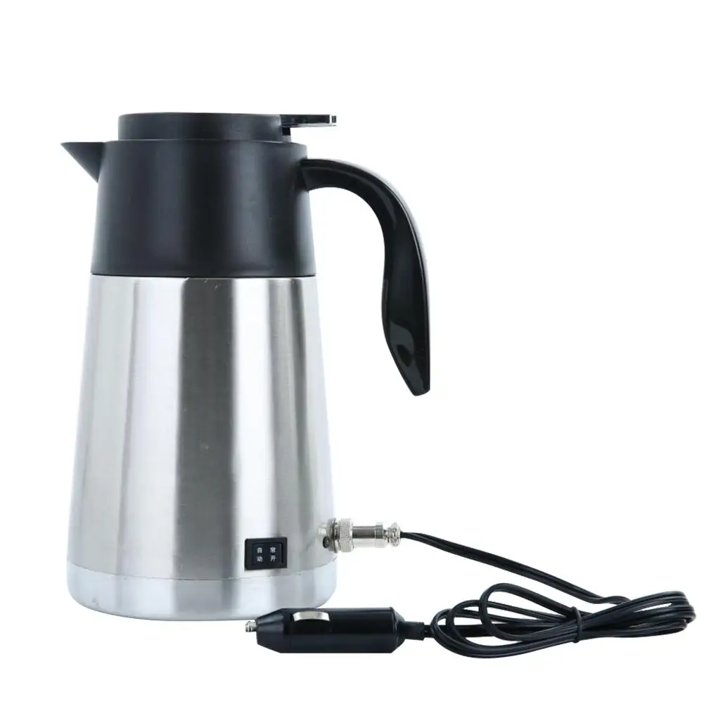 

1300ML 12V/24V Car Electric Kettle Stainless Steel In-Car Travel Trip Coffee Tea Heated Mug Car Hot Water Heater For Car Truck