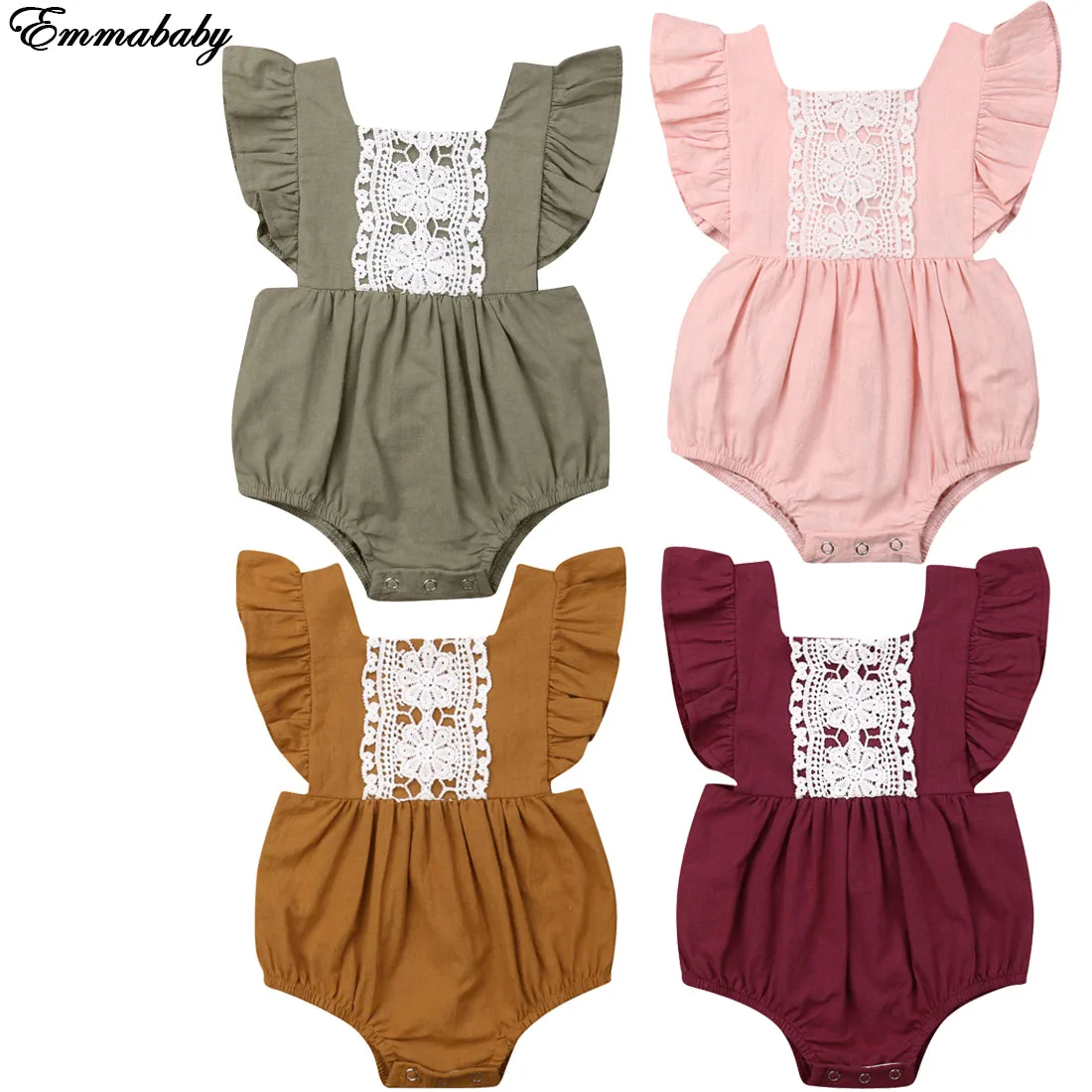 Новинка 2020 года Одежда для новорожденных маленьких девочек Комбинезон с
