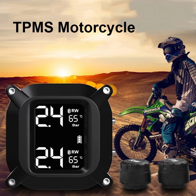 

Motorcycle TPMS Moto Tire Pressure Monitoring System External Wireless Tyre Sensor Presion Neumaticos Alarme Automotivo