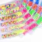 800 шт. смешанные размеры неоновые стразы без горячей фиксации SS6-SS20 стразы стеклянные украшения для дизайна ногтей стразы с плоской задней поверхностью B1353