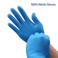 nitrile gloves 100pcspack gmg blue food grade kitchen waterproof powder free disposable work safety gloves nitrile gloves