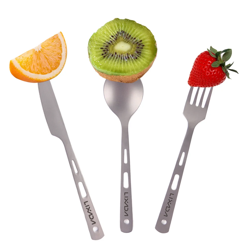 Набор столовых приборов Lixada из 3 предметов титановая посуда набор нержавеющей