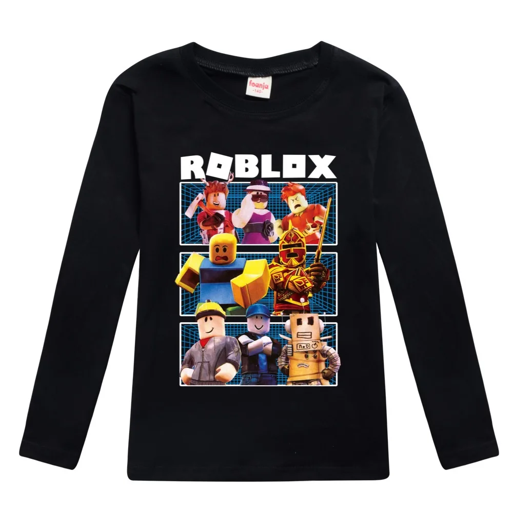 Новинка 2021 осенняя одежда для маленьких девочек Robloxing футболка с круглым вырезом