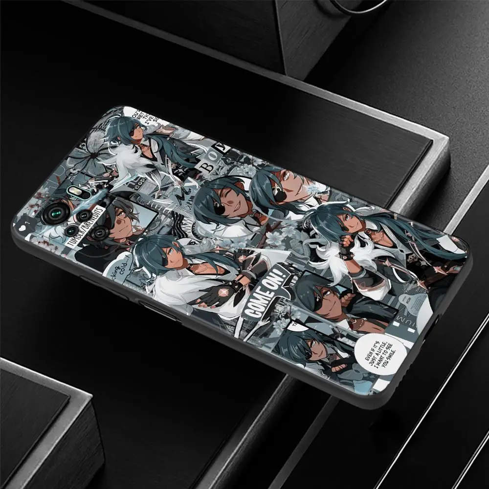 Phone case For Redmi Note 10 Pro Max 9 9s 9t 8t 7 11 8 2021 Cover Soft Funda for Redmi K40 9A 9C 9T Coque Genshin Impact Anime
