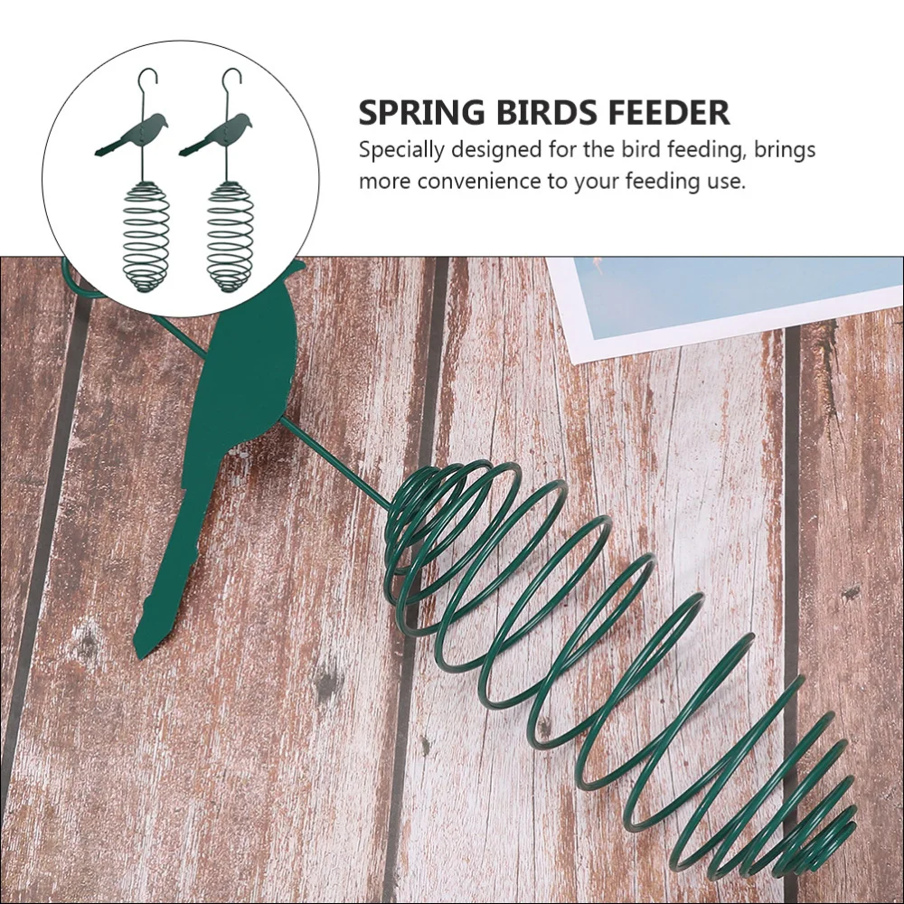 2 шт. Весна жира контейнер птицы подачи висит на открытом воздухе кормушки (темно
