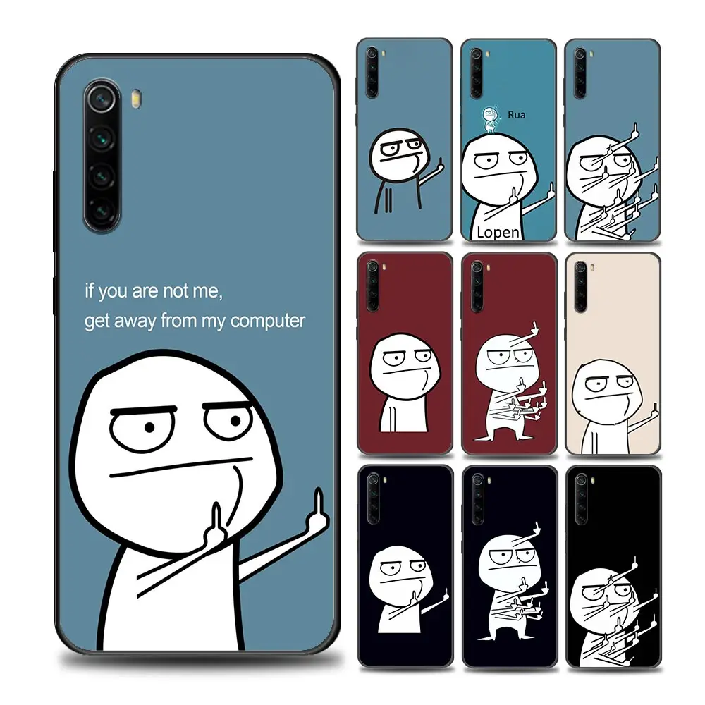 

Funny Man Middle Finger Phone Case for Redmi 6 6A 7 7A Note 7 8 8A 8T Note 9 9S 4G 9T Pro Soft Silicone Cover Coque