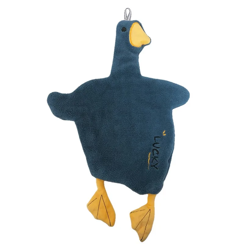 

Cute Bathroom Wall-Mounted Thick Absorbent Towel Animal Shaped Handkerchief for Hand Drying Household