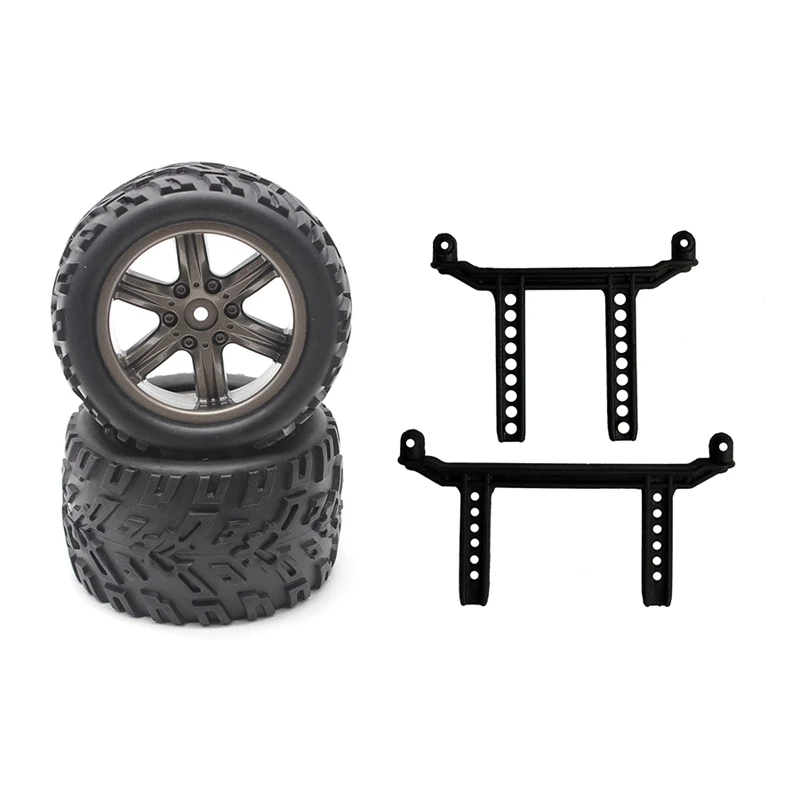 

2 Set RC Car Part: 1 Set RC Car Wheel Rubber Tires Tyres 16-ZJ01 & 1 Set Shell Support 30-SJ04 Spare Parts