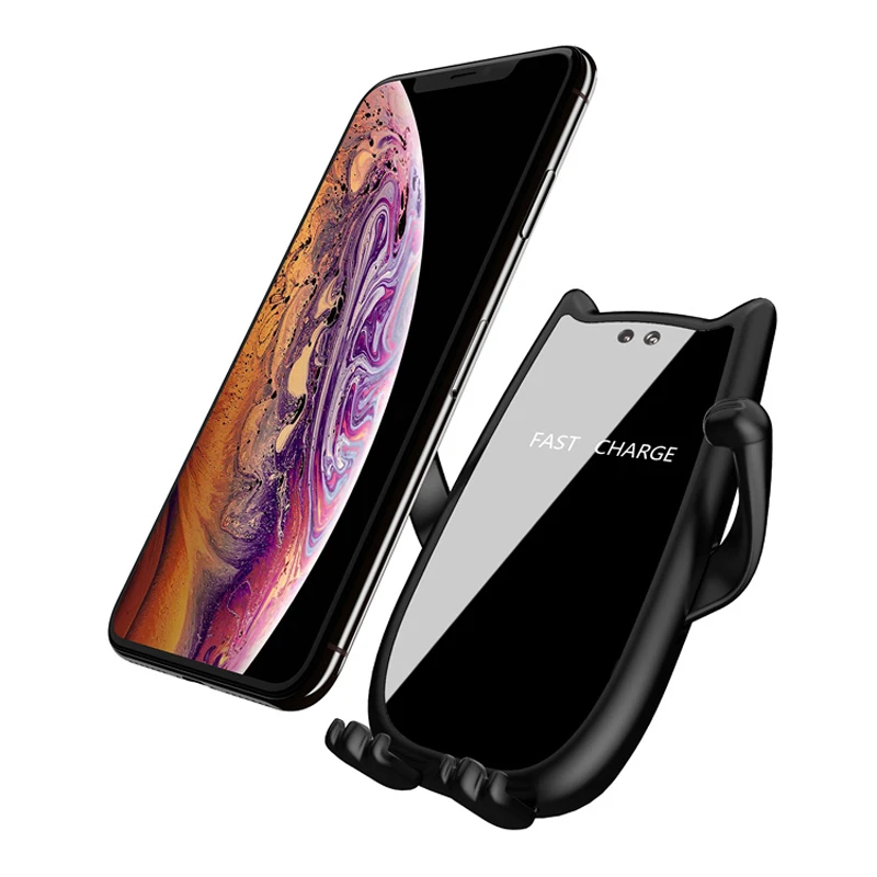 

10W QI Wireless Car Charger automatic clamp Air Vent Mount Phone Holder For ios XS Max smartphone S10 mi9 mate 20 P30 PRO