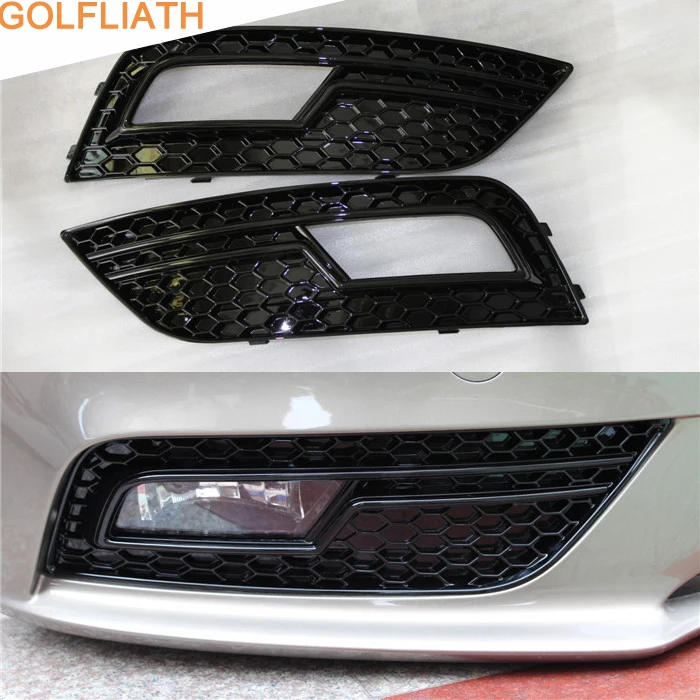 Чехол golfliath rs4 для Audi A4 B8 2013 2015 глянцевый черный противотуманный бампер|bumper grille|front