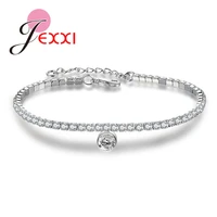 new nature crystal cubic zirconia 925 sterling silver chains bracelets women fashion beautiful multi style simple jewelry