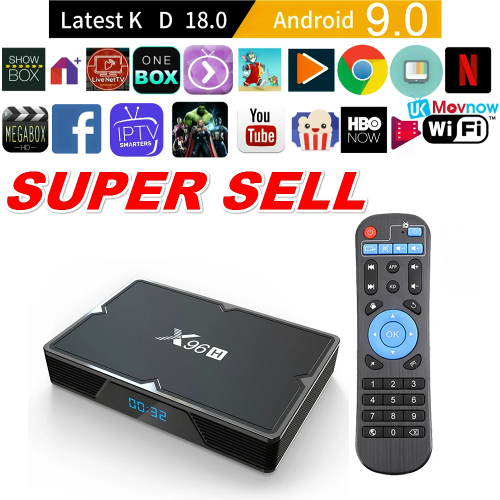 ТВ приставка T TV BOX X96H 6K Android 9 0 Allwinner H603 HDMI Bluetooth 4 1 USB 3 2 4G Wi Fi 2/4G 16/32/64G