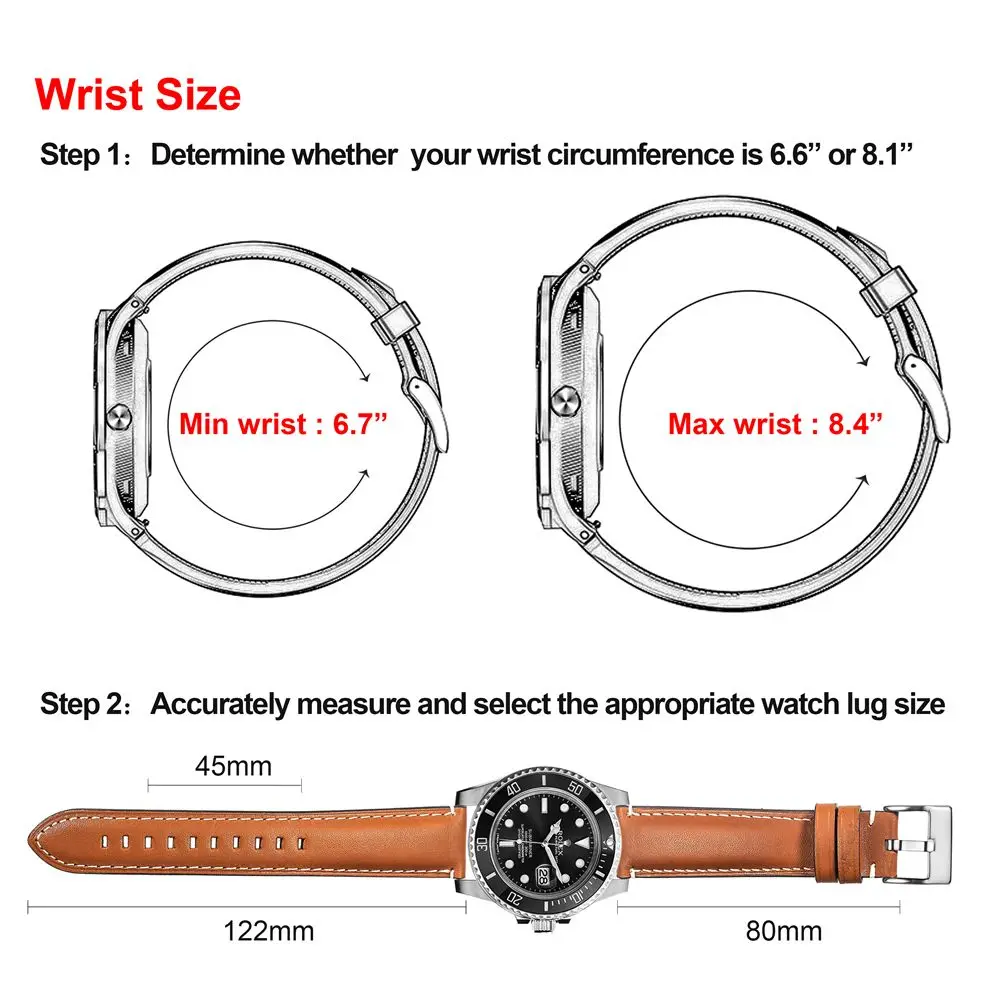 Ремешок для часов из натуральной кожи коричневый быстросъемный ручная работа