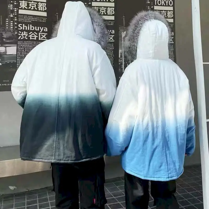 

jackets for women winter clothes goth woman jacket plus size clothing hooded cotton thicken tops couple coat Korean 2020 fashion
