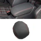 Для VW Golf 7 2014 2015 2016 2017 фотообои с губкой внутренняя центральная консоль крышка подлокотника крышка коробки отделка черно-красная линия