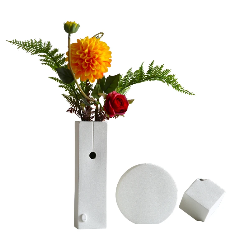 

European Handmade Creative Ceramic Vase Home Decor Wedding Vases Dried Flowers Container Desktop Hydroponics Plant Flower Pot