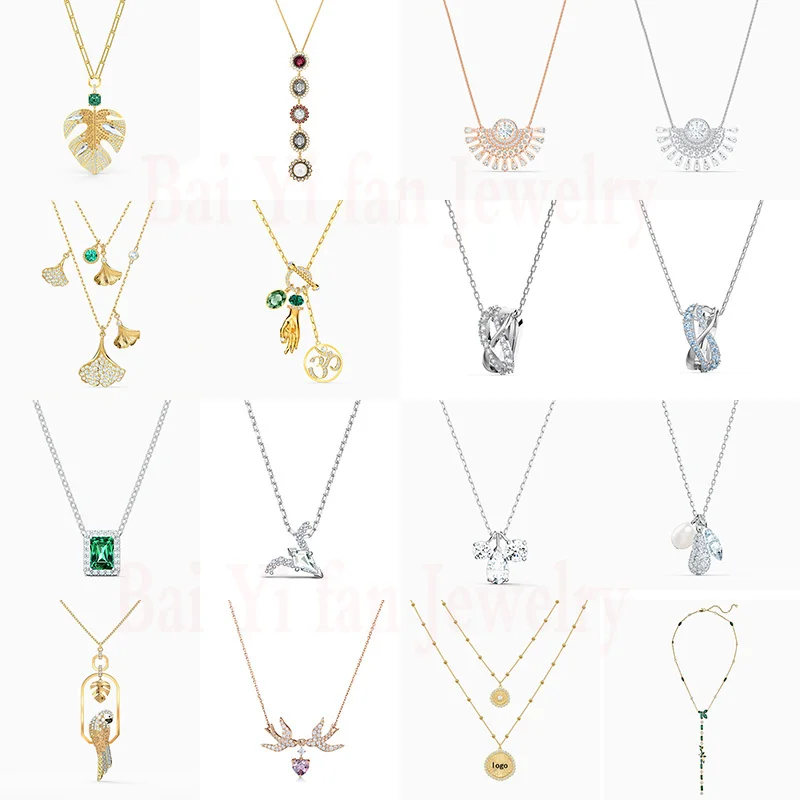 

2020 Fashion Jewelry SWA New TROPICAL LEAF. STUNNING GINKO LAYERED .TROPICAL PARROT Necklace Female Lucky Elegant Romantic Gift