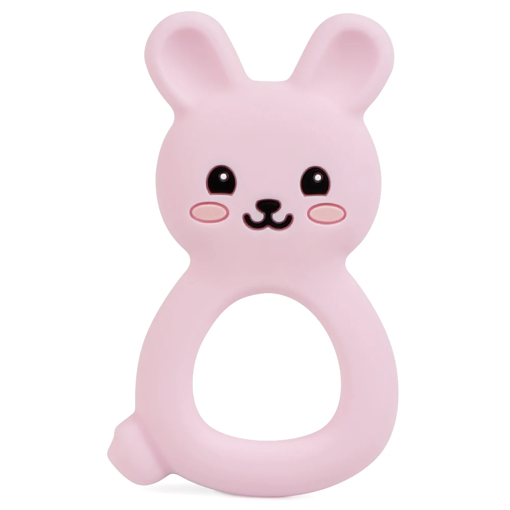 YYY975-06S Игрушка-прорезыватель для зубов в виде животных из мультфильма; силиконовая игрушка для прорезывания зубов без бисфенола; 1 шт - Цвет: YYY975-06S
