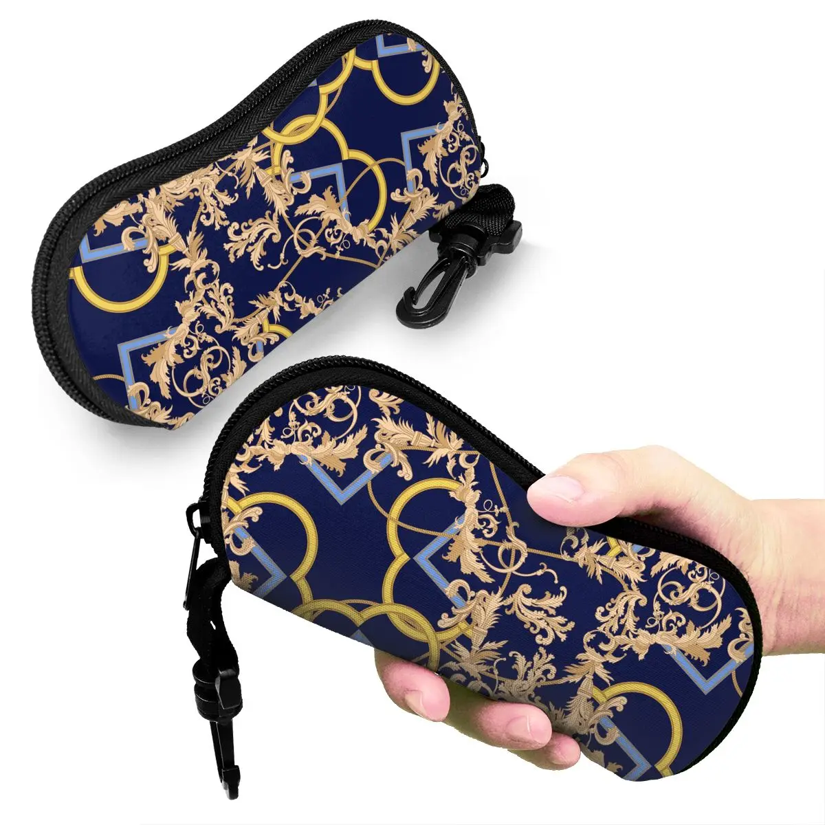 

NOISYDESIGNS Sunglasses Case For Women Glasses Case With Zipper Fashion Glasses Box Euporean Pattern Custom Sunglasses Bags