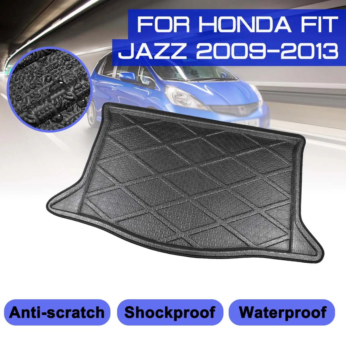 Для Honda FIT JAZZ 2009 2010 2011 2012 2013 коврик для багажника автомобиля водонепроницаемый