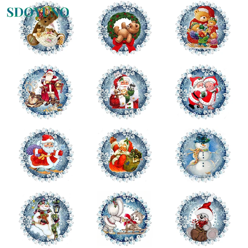 

SDOYUNO 60x75 см Раскраска по номерам картина маслом по номерам Рождество DIY акриловая цифровая живопись на холсте украшение дома