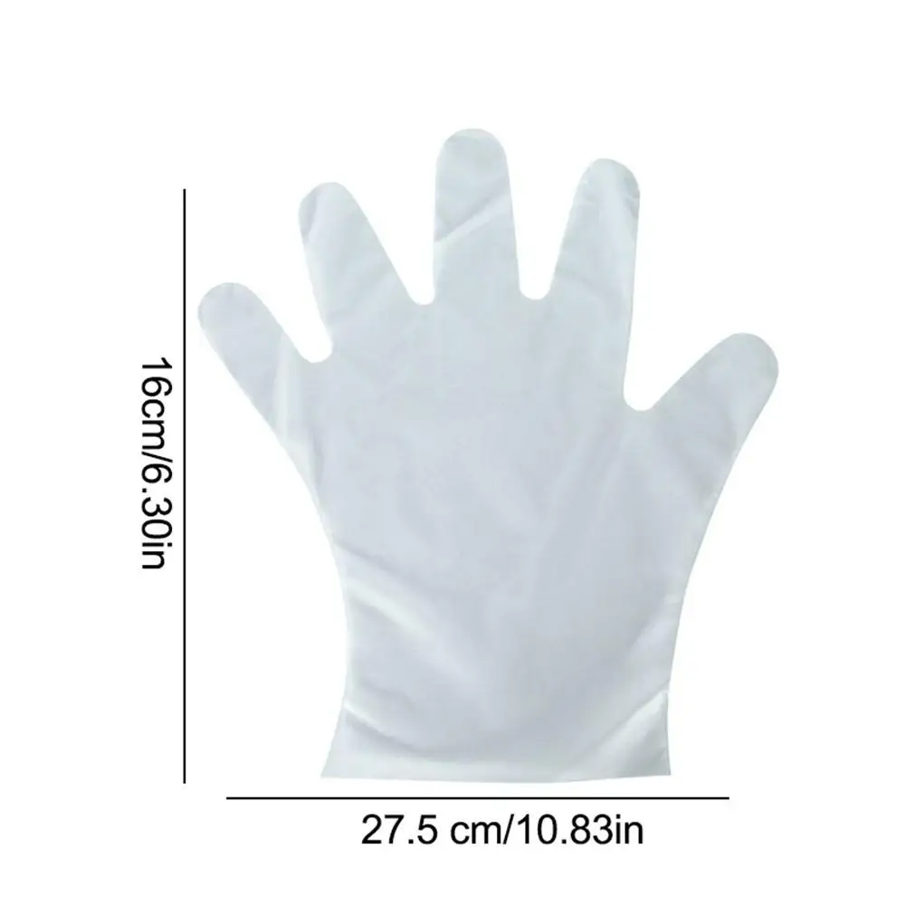 

100PCS Disposable Gloves Thickened Hands Protection Transparent Gloves Water-proof Non-toxic For Housework Food Processing