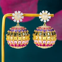 godki trendy disco ball earrings for women bohemian earrings geometric drop earring 2021 brincos female diy fashion jewelry