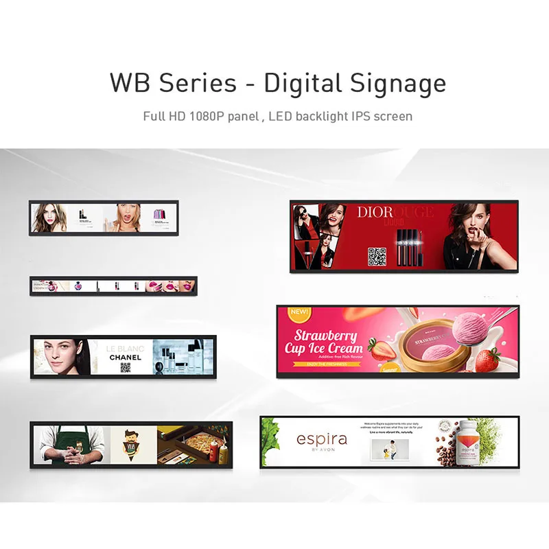 Ультраузкий широкий растягивающийся ЖК дисплей Tft тотемный монитор 24 8 дюйма