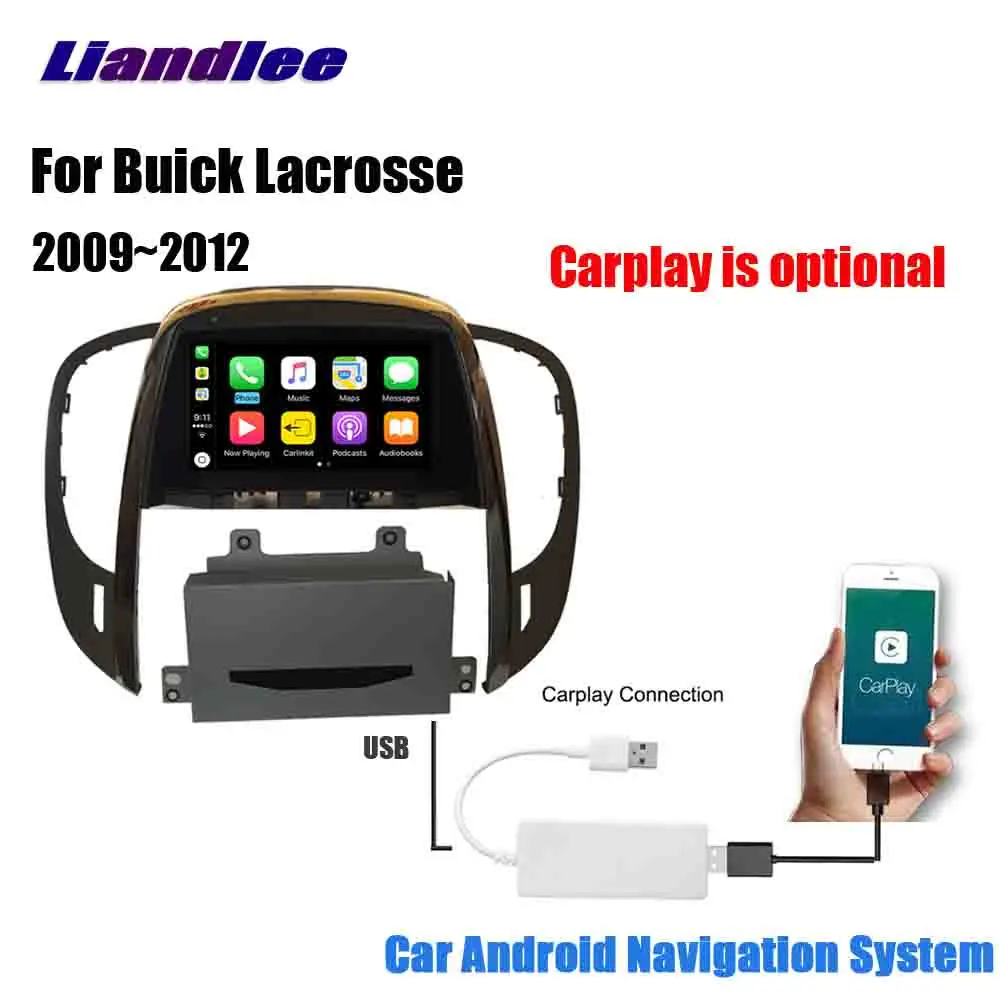 machine add carplay Автомобильный Android мультимедийный плеер для Buick Lacrosse 2009 2010 2011 2012 стерео радио автомобиля HD экран дисплей ТВ gps навигационная система - Цвет: machine add carplay